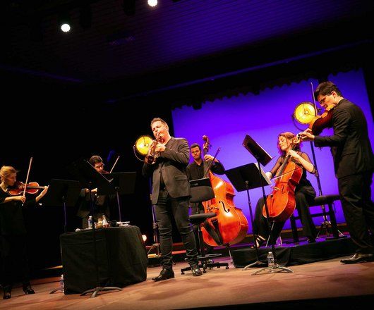 Un orchestre lors d'un concert