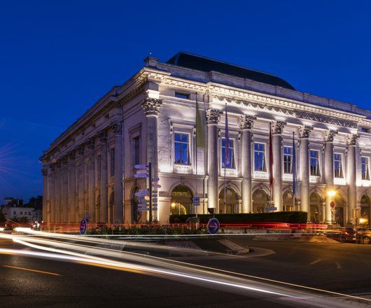 Théâtre de Saumur de nuit 